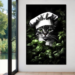 Chef Kitty in Herb Haven - NicheCanvas