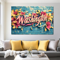 Floral Washington - NicheCanvas
