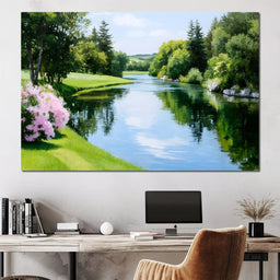 Whispering Meadows Reflection - NicheCanvas