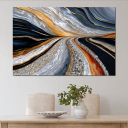 Agate Currents With Diamond Seams - TooplesArt - NicheCanvas