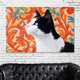 Majestic Feline Flourish - NicheCanvas