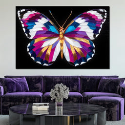 Neon Jewel Butterfly Flight - NicheCanvas