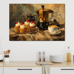 Espresso and Cherry Cupcakes - NicheCanvas