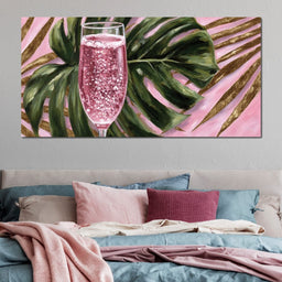Pink Fizz Monstera Gold - NicheCanvas