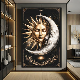 Embrace of the Solar Lunar Cycle - NicheCanvas