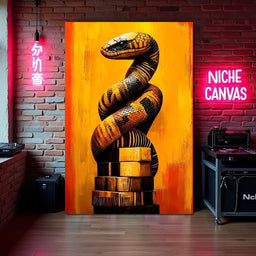 Coiled Majesty on Sunlit Tower - NicheCanvas