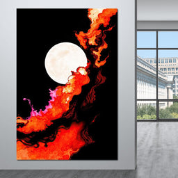 Firestorm Under the Moon - TooplesArt - NicheCanvas