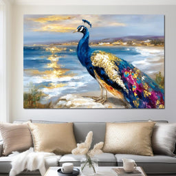 Gilded Peacock Shorelight - NicheCanvas