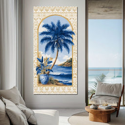 Tropical Oasis Blue Dreaming - NicheCanvas