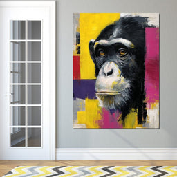 Bold Chimp Portrait Pop Mood - NicheCanvas