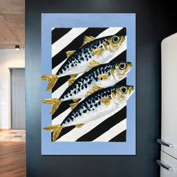 Golden Finned Trio of Tides - NicheCanvas