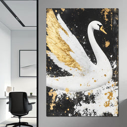 Elegant Graceful Swan Radiance - NicheCanvas