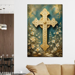 Gilded Petals Near The Relic - NicheCanvas