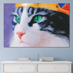 Majestic Feline Emerald Eyes - NicheCanvas