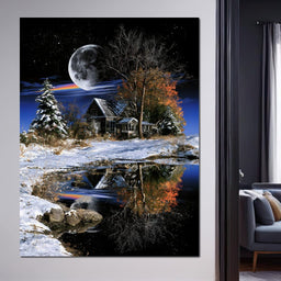 Silent Solstice By The Frozen Shore - NicheCanvas