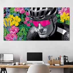 Floral Cyclist Momentum Ride - NicheCanvas