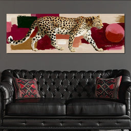 Leopard Stride Sunset Blocks - NicheCanvas