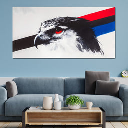 Fierce Hawk Gaze - NicheCanvas