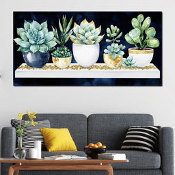 Succulent Symphony in Green - NicheCanvas
