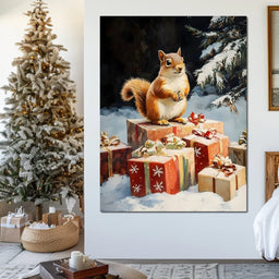 Winter Squirrel Gifts - NicheCanvas