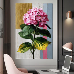 Pink Hydrangea Garden Glow - NicheCanvas