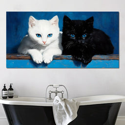 Eyes of Feline Wonder - NicheCanvas