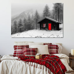 Cabin Solitude Winter Tale - NicheCanvas