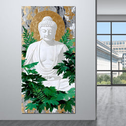Golden Halo Buddha Garden - NicheCanvas
