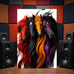 Equestrian Quartet Harmony - NicheCanvas