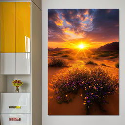 Golden Horizon Meadow Bloom - NicheCanvas