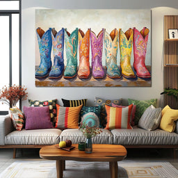 Western Boot Parade Harmony - NicheCanvas