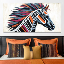 Galloping Vivid Stripes - Alicia Smith - NicheCanvas
