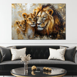 Majestic Bond of the Wild Lions - NicheCanvas