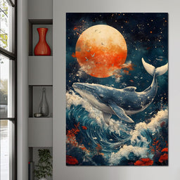 Oceanic Moonlit Majesty - NicheCanvas