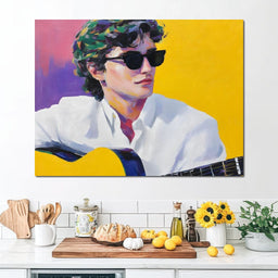 Vibrant Guitarist Sunlit Groove - NicheCanvas