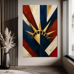 Gilded Freedom Radiating Light - NicheCanvas