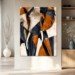 Measured Strides Through Geometric Plains - NicheCanvas