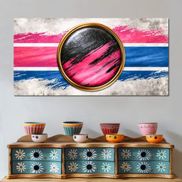 Collision of Modern Circles - NicheCanvas
