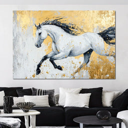 Golden Freedom Gallop - NicheCanvas