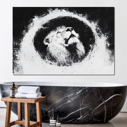 Lion's Majestic Ascent - NicheCanvas