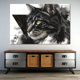 Golden Eyed Tabby Portrait - NicheCanvas