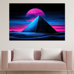 Pyramid of Neon Skies - TooplesArt - NicheCanvas
