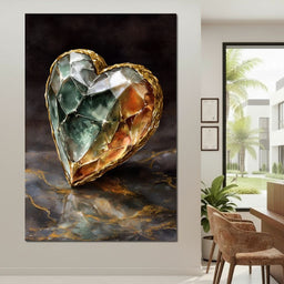 Gilded Facet Heartstone - NicheCanvas