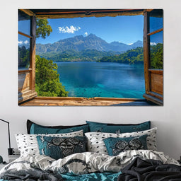 Lakeside Serenity Vista - NicheCanvas