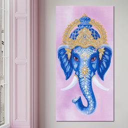 Royal Sapphire Ganesha Blessing - NicheCanvas