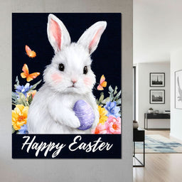 Spring Bunny With Egg Easter - NicheCanvas