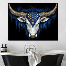Galactic Constellation Bull - NicheCanvas