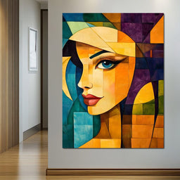 Geometric Elegance Portrait - NicheCanvas