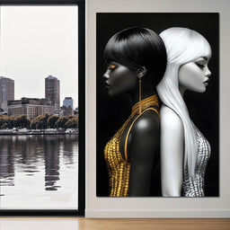 Contrasting Echoes Harmony - NicheCanvas