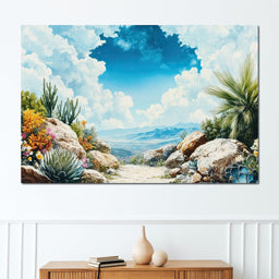 Desert Oasis Beyond Horizons - NicheCanvas